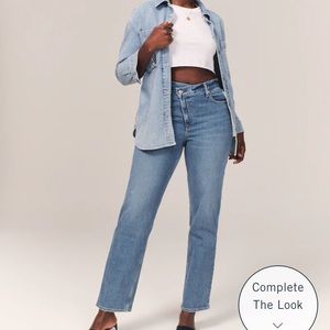 Abercrombie jeans (long) with cross cross waistband